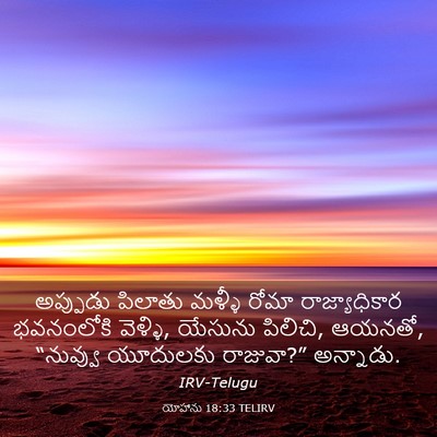 Picture 03 - యోహాను 18:33 TELIRV - అప్పుడు పిలాతు - Bible Verse Picture