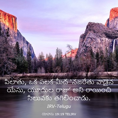 Picture 03 - యోహాను 19:19 TELIRV - పిలాతు, ఒక పలక మీద - Bible Verse Picture