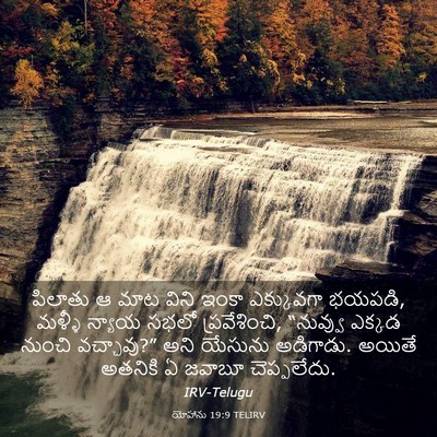 Picture 03 - యోహాను 19:9 TELIRV - పిలాతు ఆ మాట విని - Bible Verse Picture