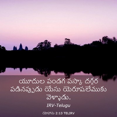 Picture 03 - యోహాను 2:13 TELIRV - యూదుల పండగ పస్కా - Bible Verse Picture