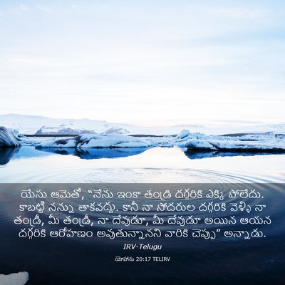 Picture 03 - యోహాను 20:17 TELIRV - యేసు ఆమెతో, “నేను - Bible Verse Picture