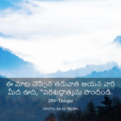 Picture 03 - యోహాను 20:22 TELIRV - ఈ మాట చెప్పిన - Bible Verse Picture