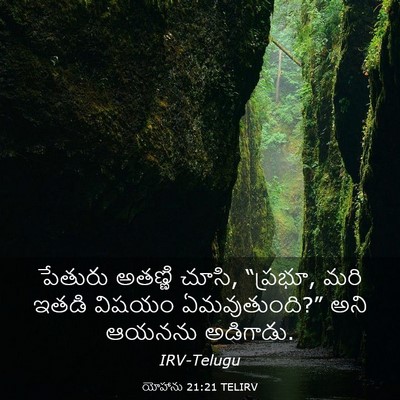 Picture 03 - యోహాను 21:21 TELIRV - పేతురు అతణ్ణి - Bible Verse Picture