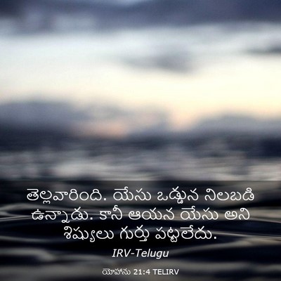 Picture 03 - యోహాను 21:4 TELIRV - తెల్లవారింది. - Bible Verse Picture