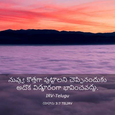 Picture 03 - యోహాను 3:7 TELIRV - నువ్వు కొత్తగా - Bible Verse Picture