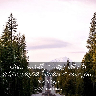 Picture 03 - యోహాను 4:16 TELIRV - యేసు ఆమెతో, - Bible Verse Picture