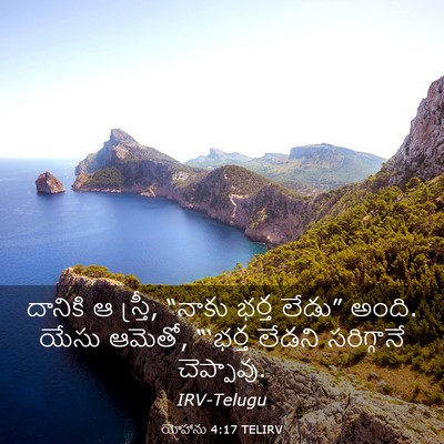 Picture 03 - యోహాను 4:17 TELIRV - దానికి ఆ స్త్రీ, - Bible Verse Picture