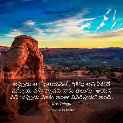 Picture 03 - యోహాను 4:25 TELIRV - అప్పుడు ఆ స్త్రీ - Bible Verse Picture