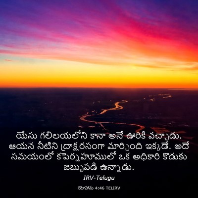 Picture 03 - యోహాను 4:46 TELIRV - యేసు గలిలయలోని - Bible Verse Picture