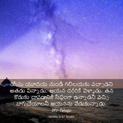 Picture 03 - యోహాను 4:47 TELIRV - యేసు యూదయ నుండి - Bible Verse Picture