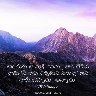 Picture 03 - యోహాను 5:11 TELIRV - అందుకు ఆ వ్యక్తి, - Bible Verse Picture