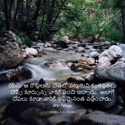 Picture 03 - యోహాను 6:11 TELIRV - యేసు ఆ రొట్టెలను - Bible Verse Picture