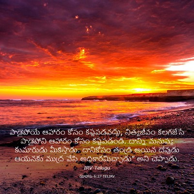 Picture 03 - యోహాను 6:27 TELIRV - పాడైపోయే ఆహారం - Bible Verse Picture