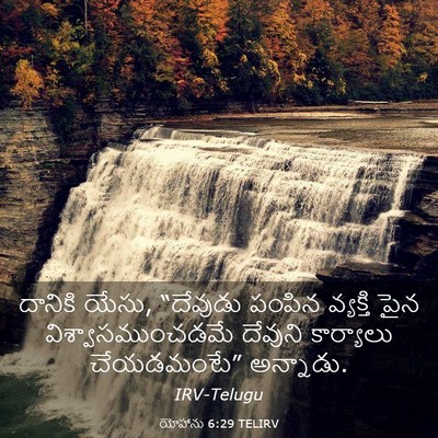 Picture 03 - యోహాను 6:29 TELIRV - దానికి యేసు, - Bible Verse Picture