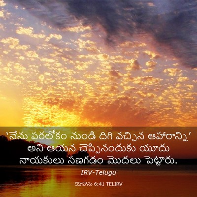 Picture 03 - యోహాను 6:41 TELIRV - ‘నేను పరలోకం - Bible Verse Picture