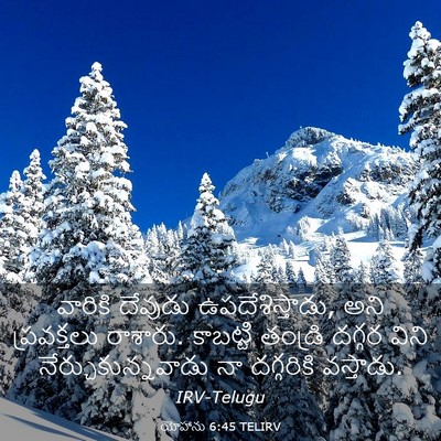Picture 03 - యోహాను 6:45 TELIRV - వారికి దేవుడు - Bible Verse Picture