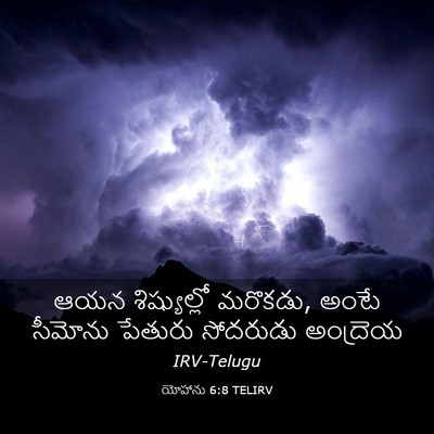 Picture 03 - యోహాను 6:8 TELIRV - ఆయన శిష్యుల్లో - Bible Verse Picture