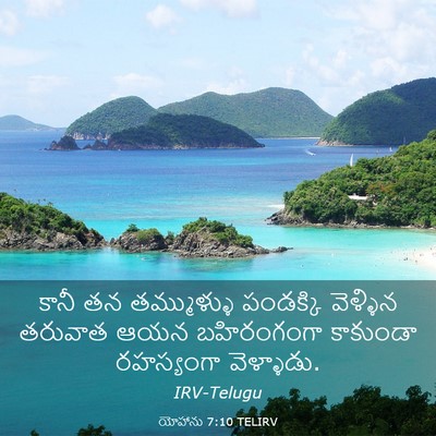 Picture 03 - యోహాను 7:10 TELIRV - కానీ తన తమ్ముళ్ళు - Bible Verse Picture
