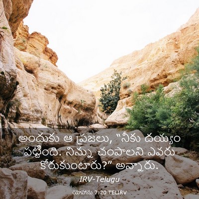 Picture 03 - యోహాను 7:20 TELIRV - అందుకు ఆ ప్రజలు, - Bible Verse Picture