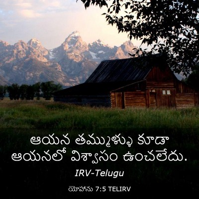 Picture 03 - యోహాను 7:5 TELIRV - ఆయన తమ్ముళ్ళు - Bible Verse Picture