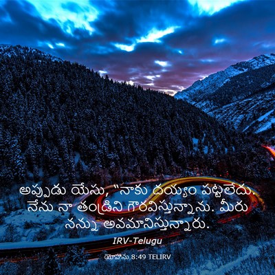 Picture 03 - యోహాను 8:49 TELIRV - అప్పుడు యేసు, - Bible Verse Picture
