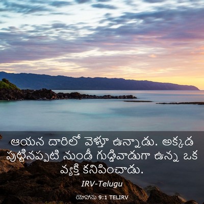 Picture 03 - యోహాను 9:1 TELIRV - ఆయన దారిలో వెళ్తూ - Bible Verse Picture