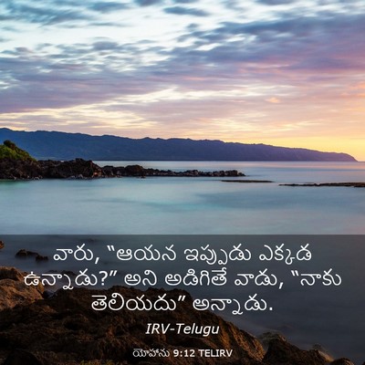 Picture 03 - యోహాను 9:12 TELIRV - వారు, “ఆయన ఇప్పుడు - Bible Verse Picture