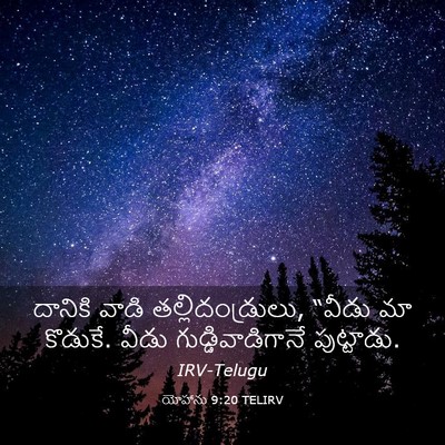 Picture 03 - యోహాను 9:20 TELIRV - దానికి వాడి - Bible Verse Picture