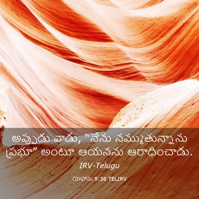 Picture 03 - యోహాను 9:38 TELIRV - అప్పుడు వాడు, - Bible Verse Picture