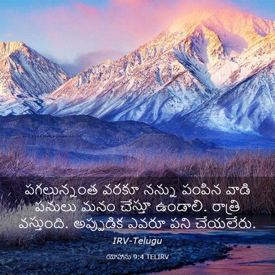 Picture 03 - యోహాను 9:4 TELIRV - పగలున్నంత వరకూ - Bible Verse Picture