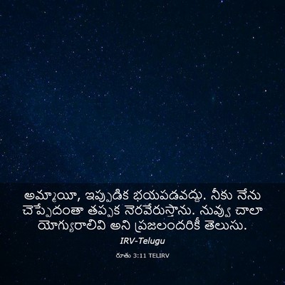 Picture 03 - రూతు 3:11 TELIRV - అమ్మాయీ, ఇప్పుడిక - Bible Verse Picture