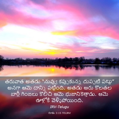 Picture 03 - రూతు 3:15 TELIRV - తరువాత అతడు - Bible Verse Picture