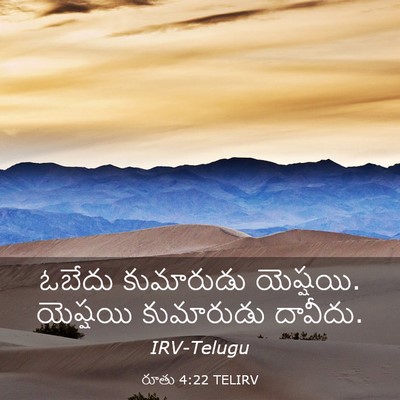 Picture 03 - రూతు 4:22 TELIRV - ఓబేదు కుమారుడు - Bible Verse Picture