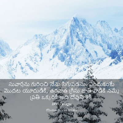 Picture 03 - రోమీయులకు 1:16 TELIRV - సువార్తను గురించి - Bible Verse Picture