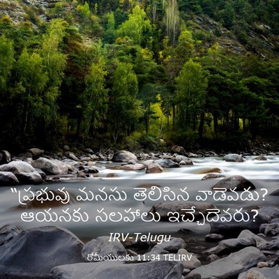 Picture 03 - రోమీయులకు 11:34 TELIRV - “ప్రభువు మనసు - Bible Verse Picture