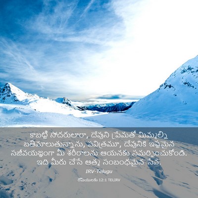 Picture 03 - రోమీయులకు 12:1 TELIRV - కాబట్టి - Bible Verse Picture