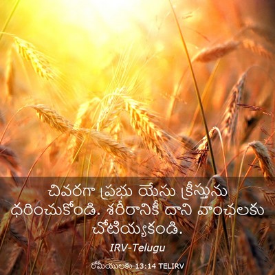 Picture 03 - రోమీయులకు 13:14 TELIRV - చివరగా ప్రభు యేసు - Bible Verse Picture