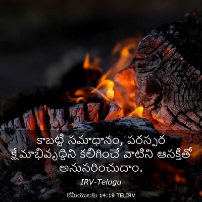 Picture 03 - రోమీయులకు 14:19 TELIRV - కాబట్టి సమాధానం, - Bible Verse Picture