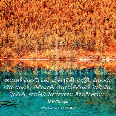 Picture 03 - రోమీయులకు 2:10 TELIRV - అయితే మంచి పని - Bible Verse Picture