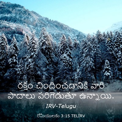 Picture 03 - రోమీయులకు 3:15 TELIRV - రక్తం - Bible Verse Picture