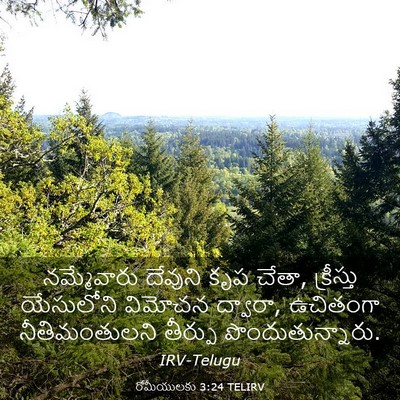 Picture 03 - రోమీయులకు 3:24 TELIRV - నమ్మేవారు దేవుని - Bible Verse Picture