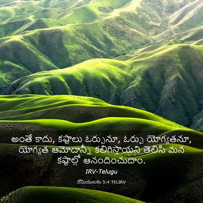 Picture 03 - రోమీయులకు 5:4 TELIRV - అంతే కాదు, కష్టాలు - Bible Verse Picture