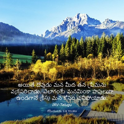 Picture 03 - రోమీయులకు 5:8 TELIRV - అయితే దేవుడు మన - Bible Verse Picture