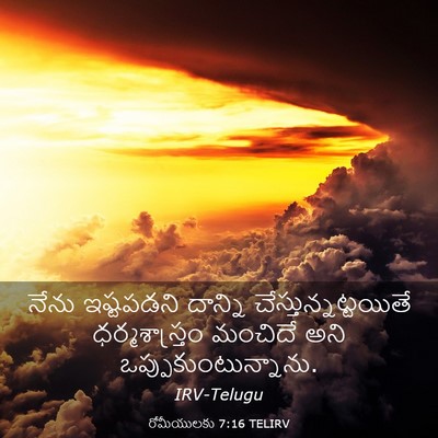 Picture 03 - రోమీయులకు 7:16 TELIRV - నేను ఇష్టపడని - Bible Verse Picture