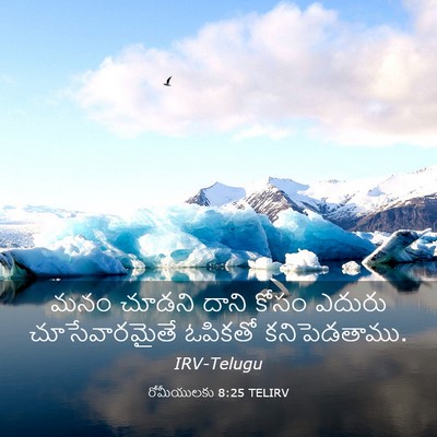 Picture 03 - రోమీయులకు 8:25 TELIRV - మనం చూడని దాని - Bible Verse Picture