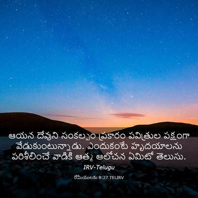 Picture 03 - రోమీయులకు 8:27 TELIRV - ఆయన దేవుని - Bible Verse Picture