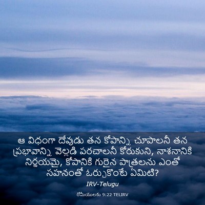 Picture 03 - రోమీయులకు 9:22 TELIRV - ఆ విధంగా దేవుడు తన - Bible Verse Picture