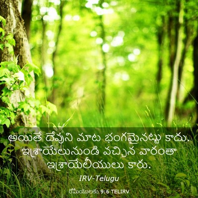 Picture 03 - రోమీయులకు 9:6 TELIRV - అయితే దేవుని మాట - Bible Verse Picture