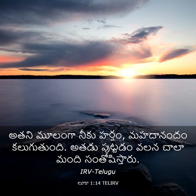 Picture 03 - లూకా 1:14 TELIRV - అతని మూలంగా నీకు - Bible Verse Picture