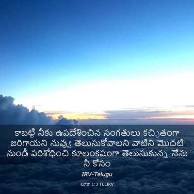 Picture 03 - లూకా 1:3 TELIRV - కాబట్టి నీకు - Bible Verse Picture